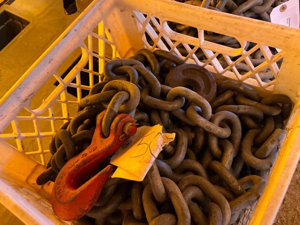 50'L 1/2" Galvanized Chain With Hooks On Both Ends