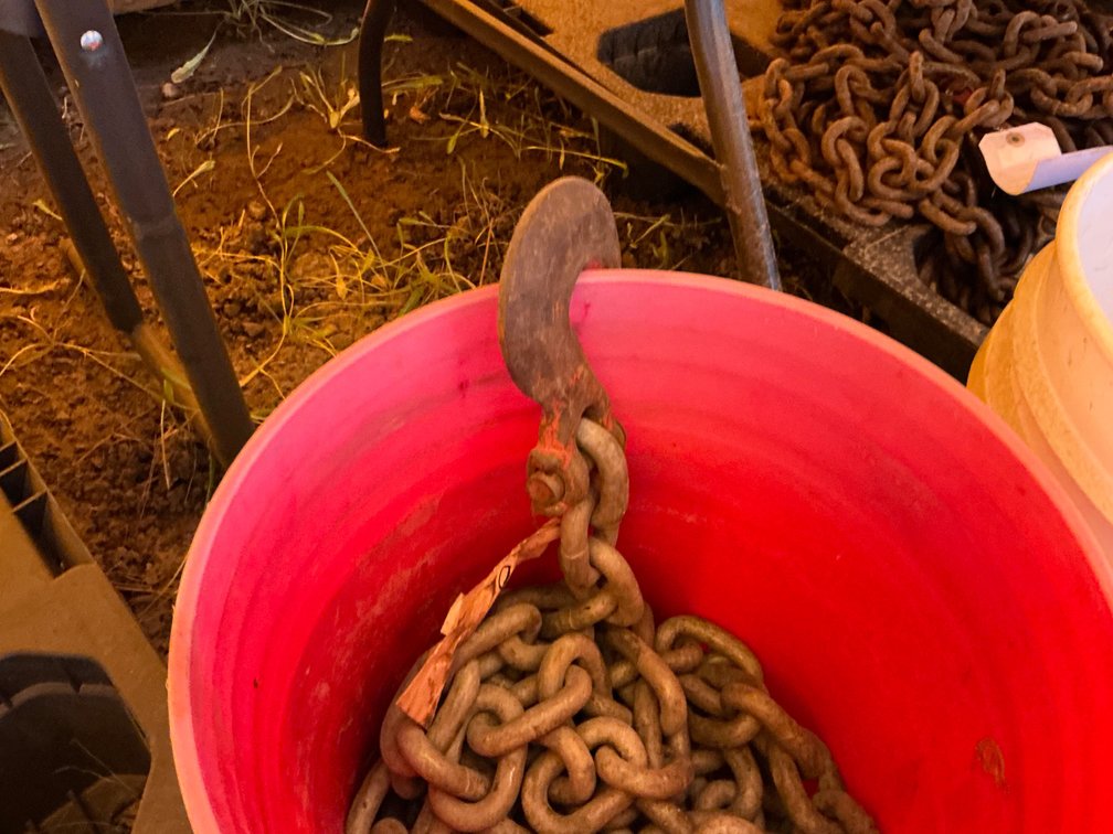 20'L 1/2" Galvanized Chain With Hooks On Both Ends
