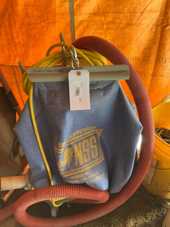 The National Super Service Super Suction Commercial Vacuum - Model: M1, 115V, 12Amp, With Hose & Bag, On Wheels (No Attachments)