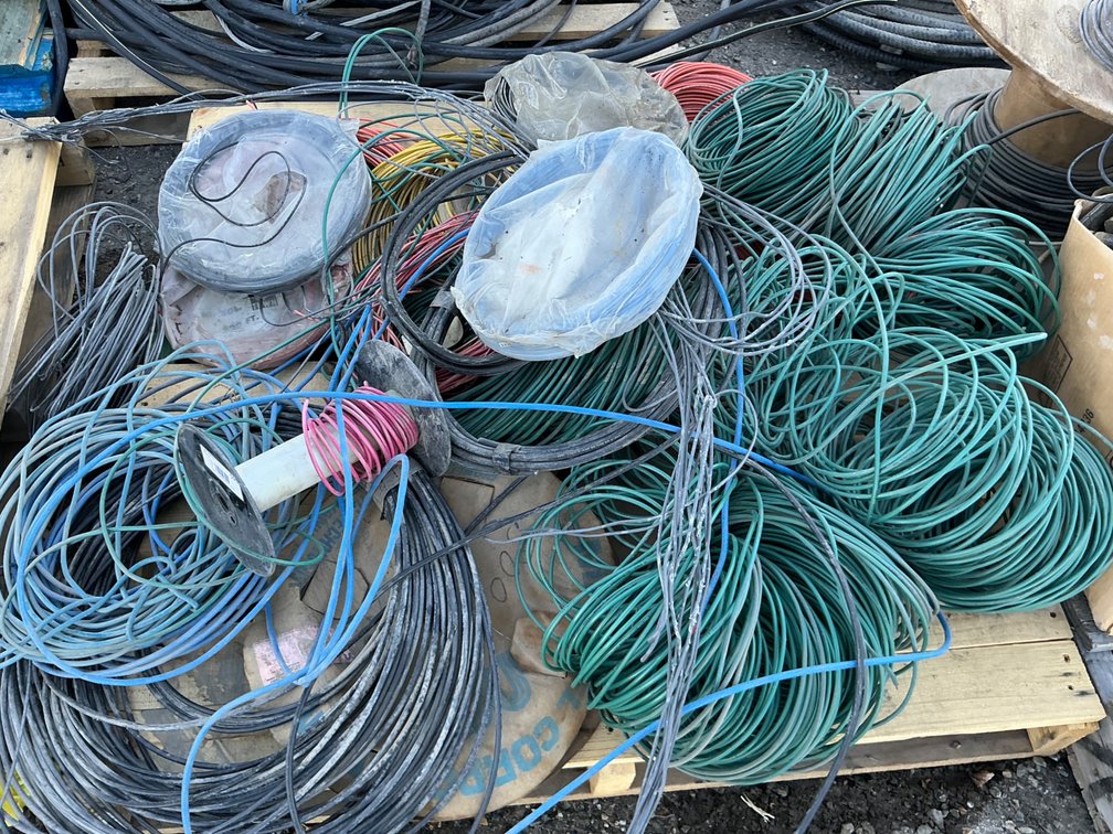 Pallet Containing - Approximately (15) Partial Rolls Of Assorted Electrical Wiring