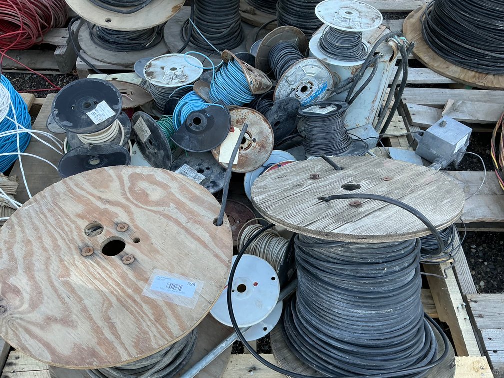Pallet Containing - Approximately (30) Partial Spools Of Assorted Automotive Electrical Wiring
