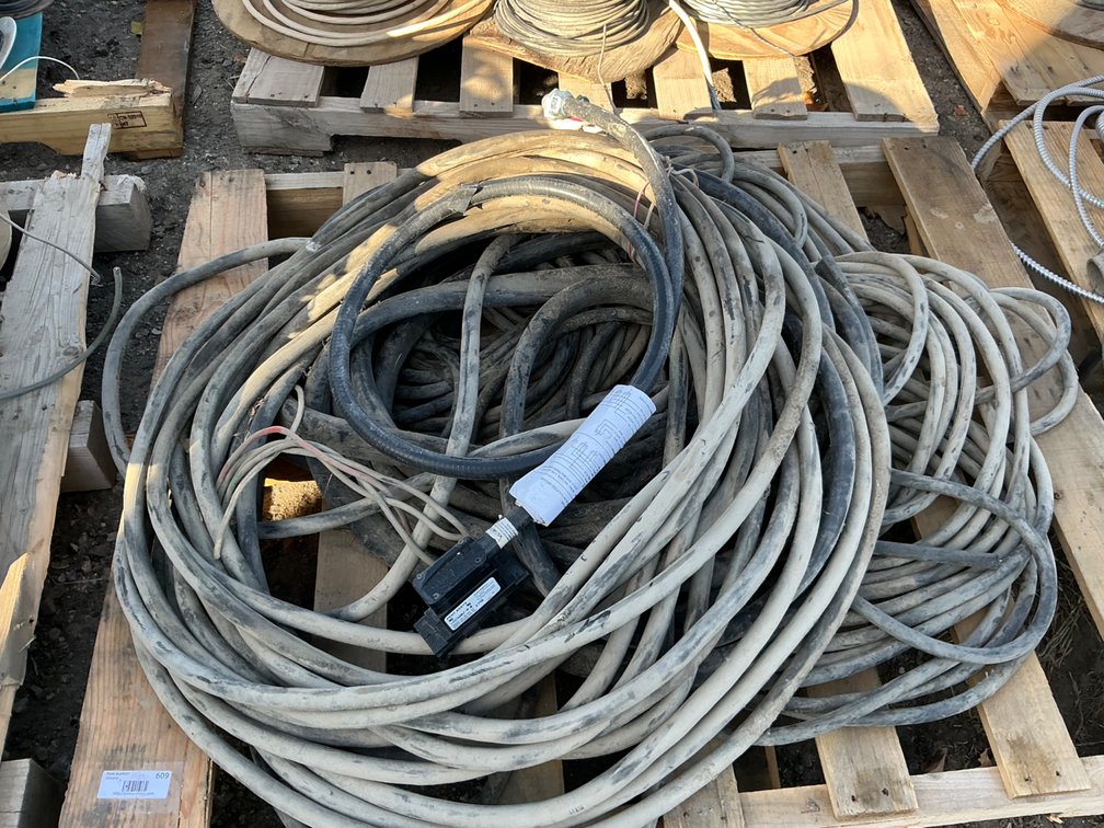 Pallet Containing - Partial Coils Of Heavy Duty Electrical Wiring