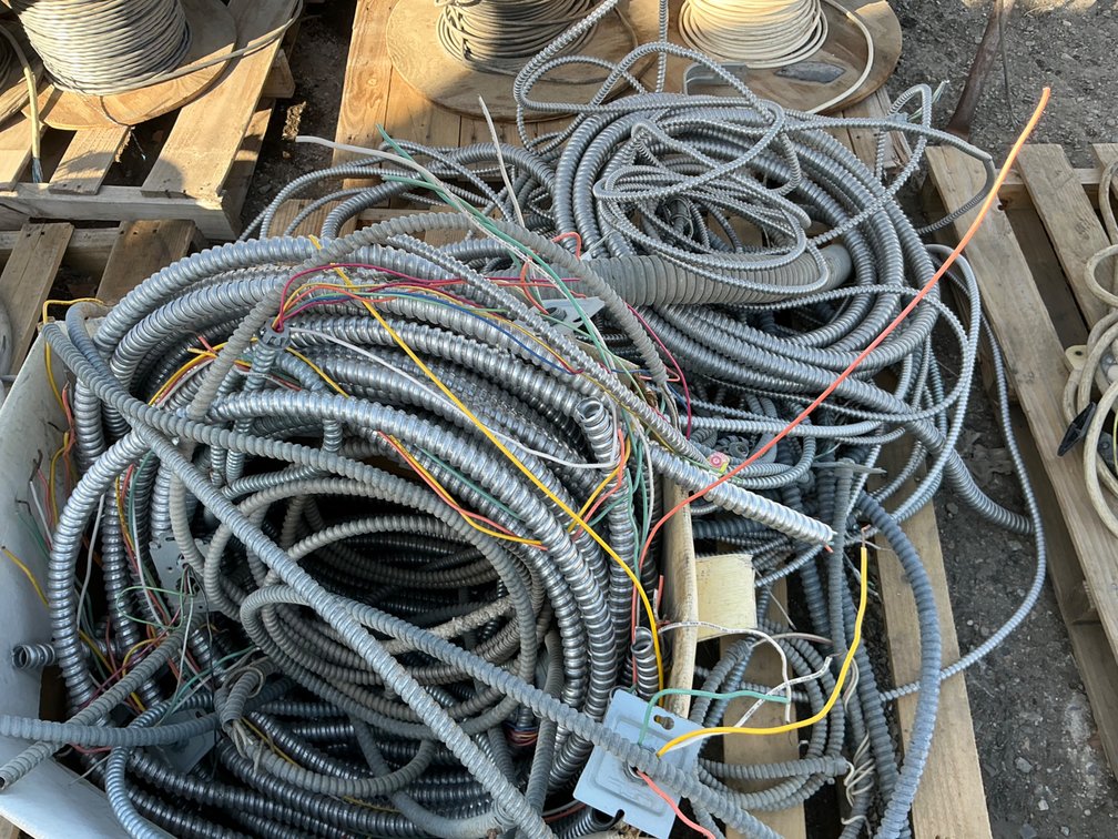 Pallet Of Assorted Partial Lengths Of Flexible Electrical Conduit