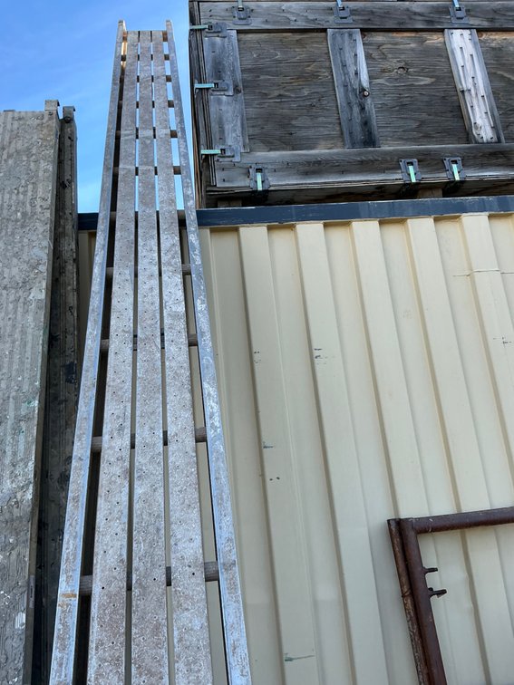 (1) Aluminum Scaffolding Plank - 16'L x 12"W