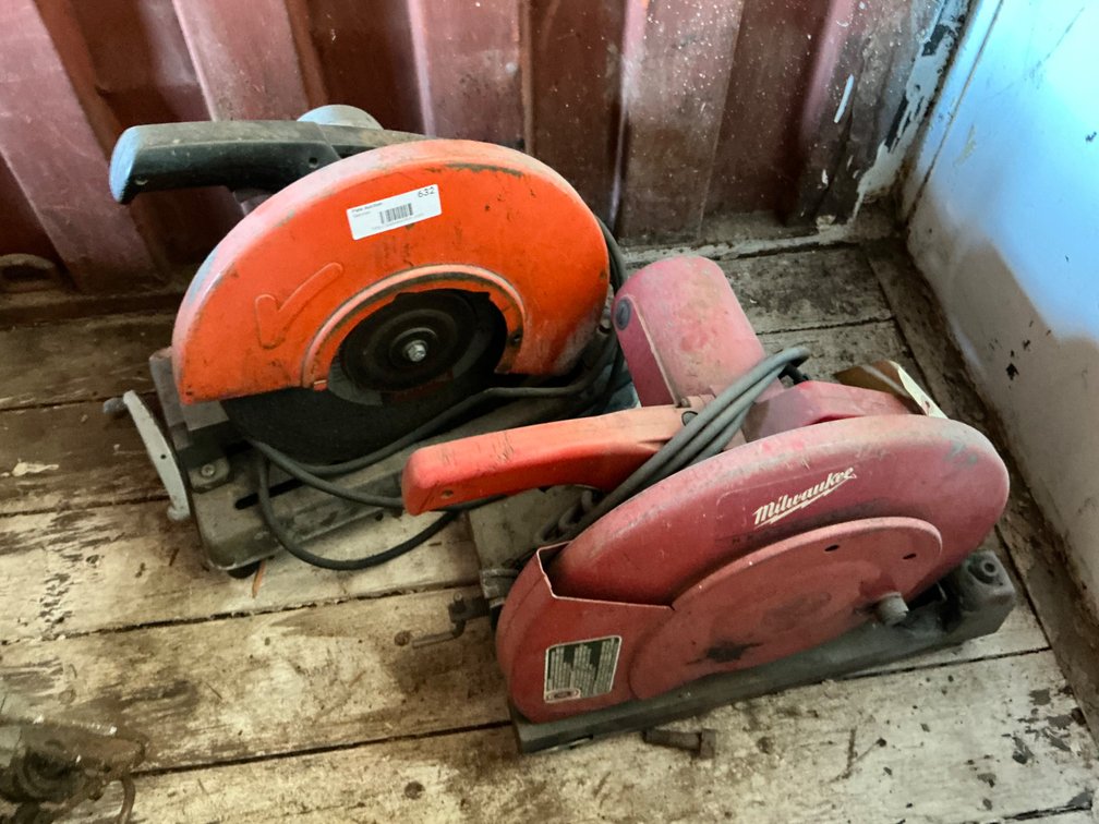 (1) Milwaukee 14" Metal Chop Saw - Model: 6176-20, And (1) Makita 14" Metal Chop Saw - Model: 2414