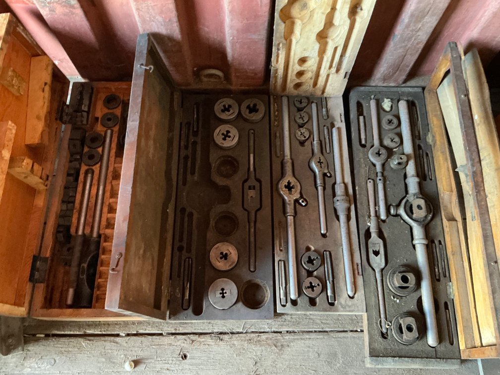 (4) Wooden Cases Of Assorted Partial Tap & Die Sets
