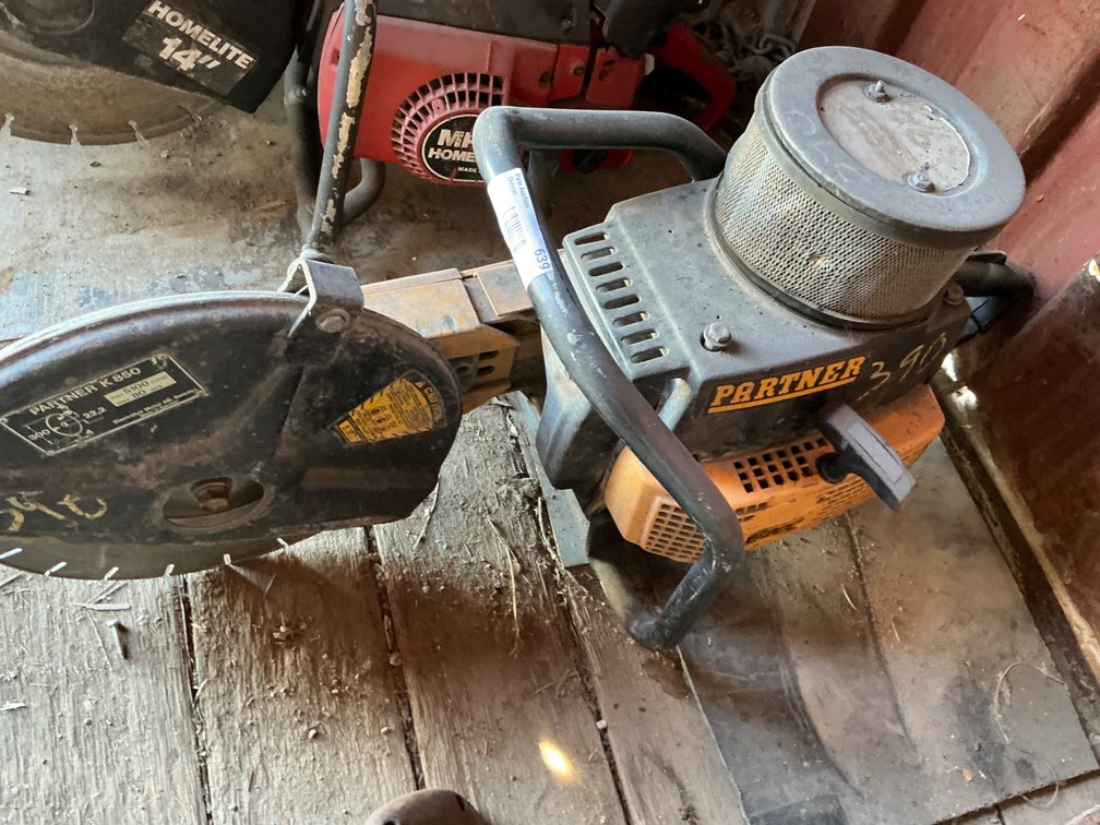 Partner Brand Model: K1200/K850 12" Asphalt/Concrete Saw, Rope Start Pulls Free