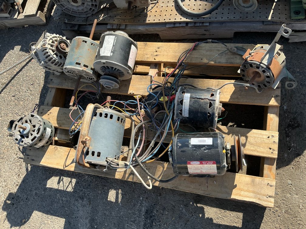 Pallet Of (7) Assorted Electric Motor - Brands Include Fasco, AO Smith, Dayton, GE, And More