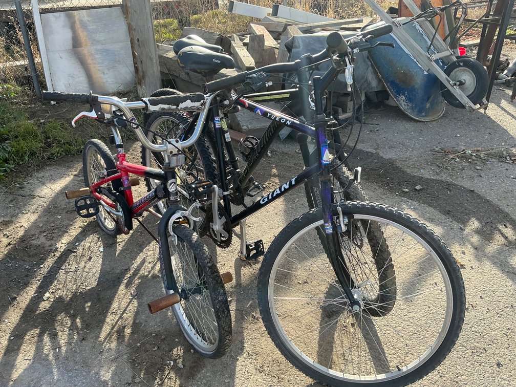 (1) Childs Mongoose Boys Bike, (1) Men's Adult Schwinn Sidewinder 21-Speed Bike, And (1) Men's Adult Giant Yukon Mountain Bike