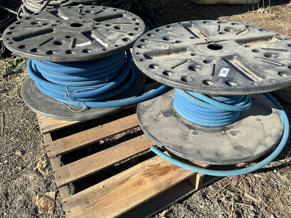 (2) Partial Spools Of Braided Nylon Hose - One is 1-3/4" And One Is 1"