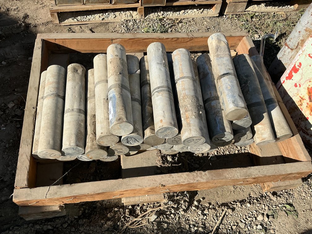 Pallet Containing Airco Welding Products Canisters & Contents - Approximately (36) Canisters, Most Appear To Have Labels Showing Contents Are 3/16x14 Welding Electrodes, Unsure If All Are The Same