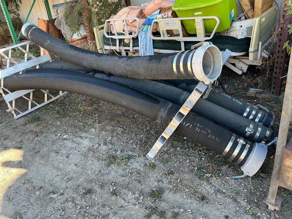 (3) 10'L Sections Of 6" Flex Hose With Couplers, And (1) 8'L Section Of Flex Hose With Coupler