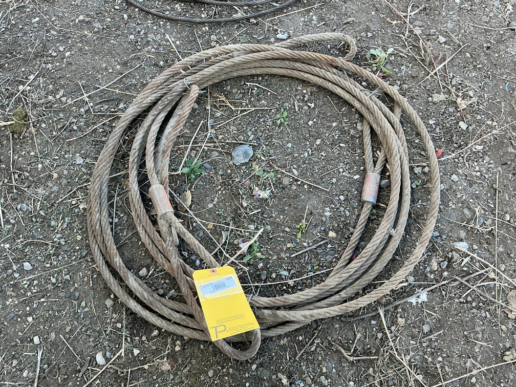 (2) Approximately 10'L 5/8" Choker Cables