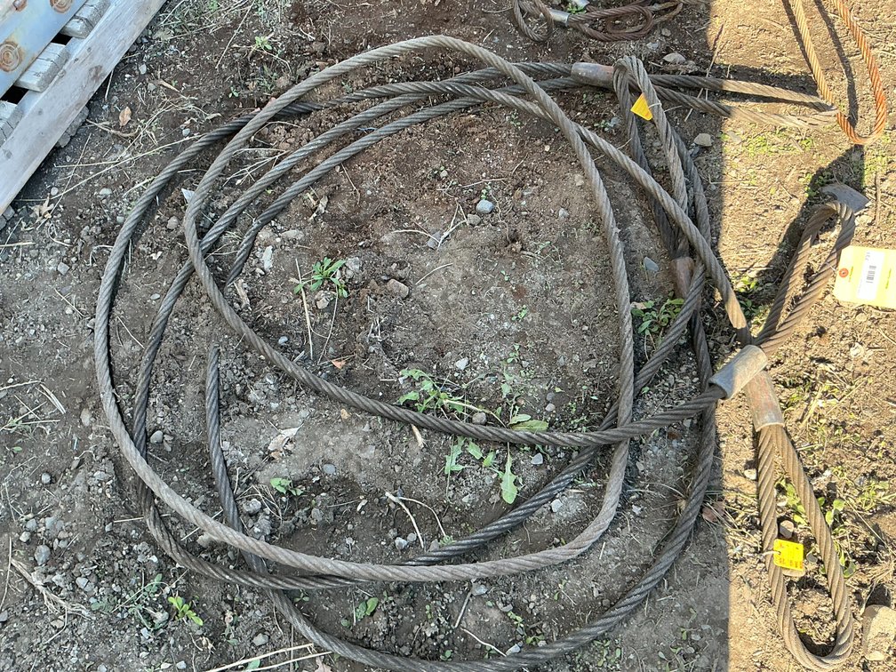 (2) Approximately 20'L 3/4" Choker Cables