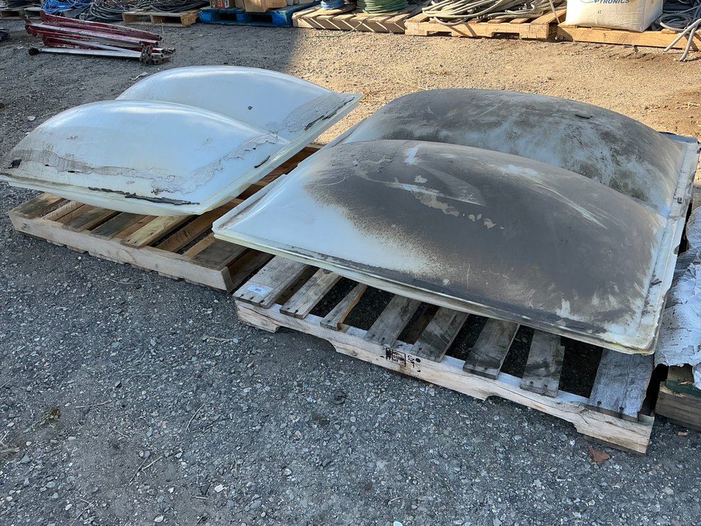 (2) Plastic Double Domed Skylights - 48" x 48" x 18"Thick