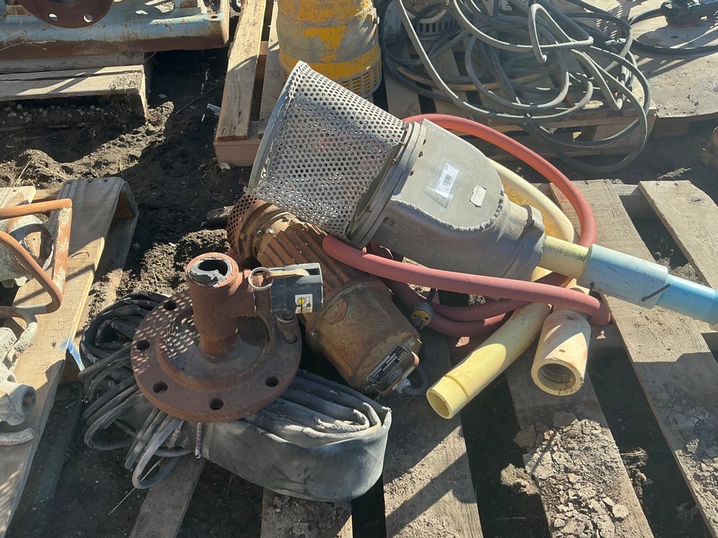 (1) Custom Made Suction Hose Strainer Basket, (1) Gorman Rupp Submersible Pump - Model: S2D3, (1) 3" Cast Iron Suction Hose Strainer, And More