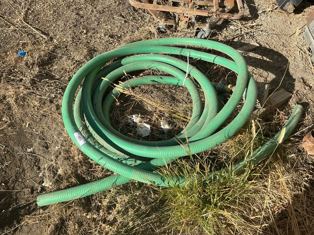 (2) Sections Of Flexible 1-1/2" Suction Hose - One Has No Couplers Or Fittings, The Other Has Strainer Basket On One End, Fitting On The Other