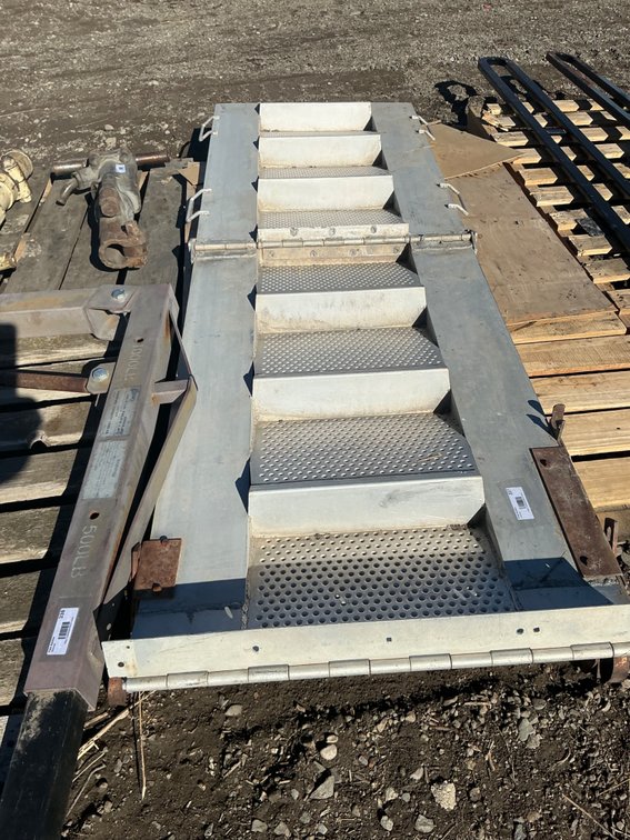 Hinged Aluminum Van Trailer Ramp/Stairs - 27"W x 84"L