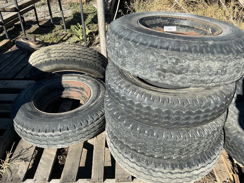 (6) Mobile Home Moving Wheels & Tires (Weathered)