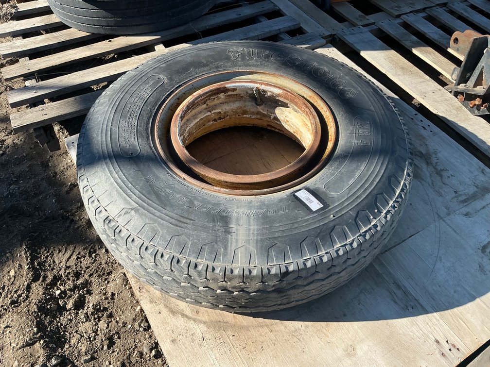 (1) 10R17.5HC Radial Tire On Steel Rim - Fair Tread