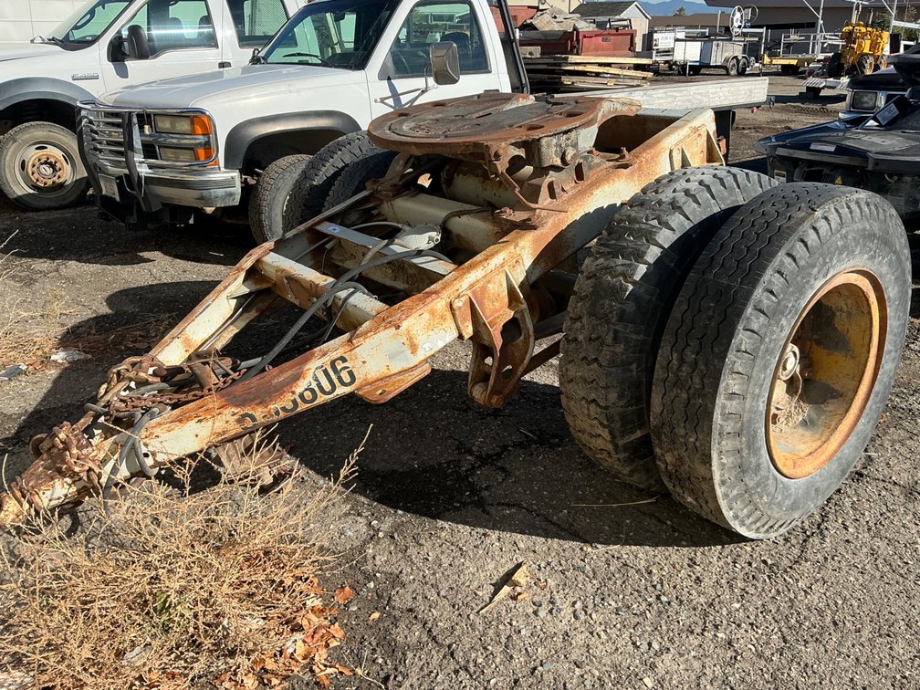 Pintle Hitch Single Axle 5th Wheel Transfer Dolly - Single Axle Duals, Fair Rubber