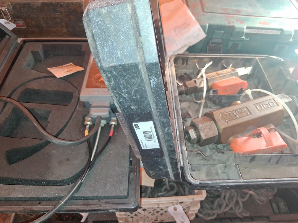 UCC Systems 20 Hydraulic Test Monitor With Case (Appears To Be Missing Some Components From Case), And (2) UCC System Assorted Hydraulic Flow Metering Valves