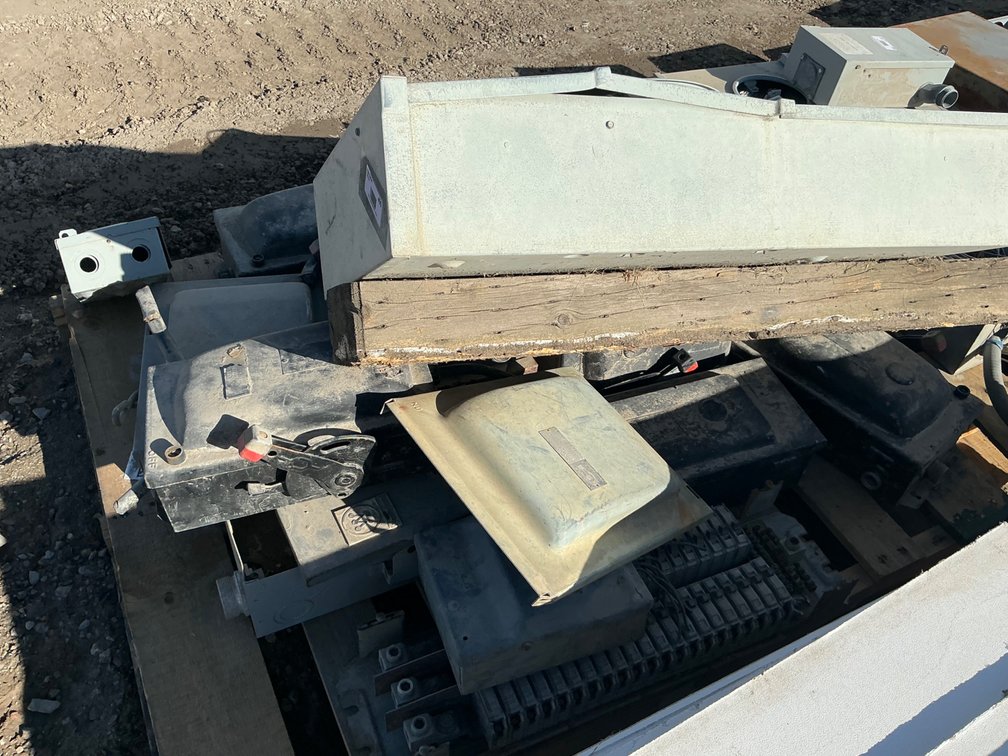 Pallet Of Power Switch Boxes & (1) Breaker Box On Pole - Brands Include Dayton, Cutler-Hammer And More