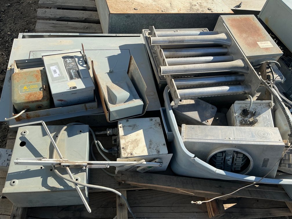 Pallet Of Electrical Control Boxes/Switch Boxes - Brands Include - Dayton, GE, Cutler-Hammer, And More