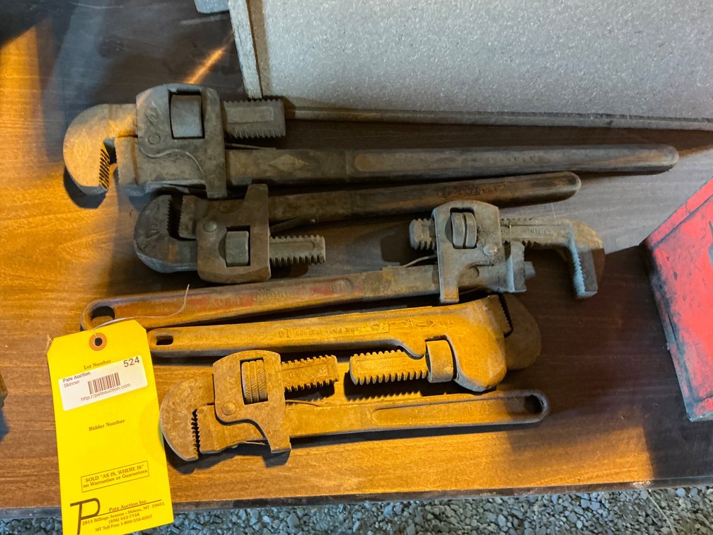 (5) Assorted Ridgid & Stillson Brand Pipe Wrenches - (2) Are 14", (2) Are 18", (1) Is 24"