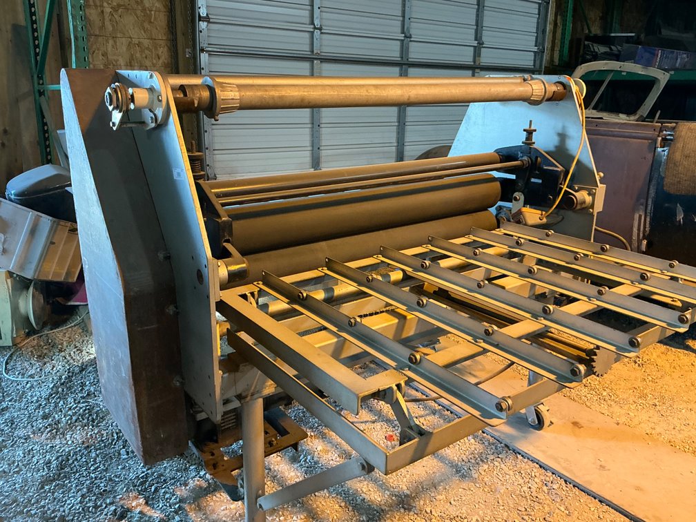 Squeeze Roll Applicator (For Adhering Reflective Material Onto Highway & Road Signs - 50"W Roller Capacity, 7'L Table Bed