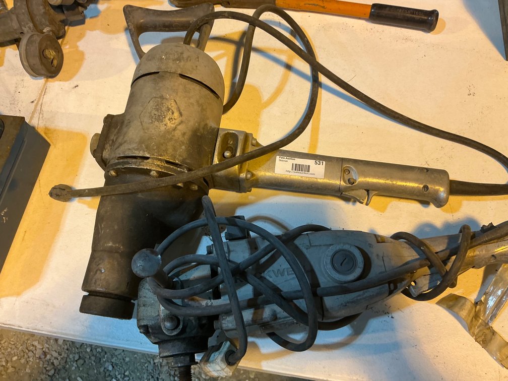 (1) Vintage Rockwell Model: 780G1 7" Disk Sander - Serial: 13203, And (1) Vintage Black & Decker Hammer Drill - Serial: 629063