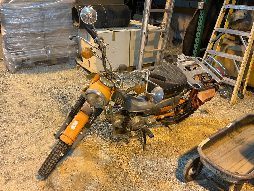 Vintage 1973 Honda CT90 Trail Motorcycle - Showing 8,836 Miles, Vin: CT90-1506262, Good Rubber (Torn Seat)