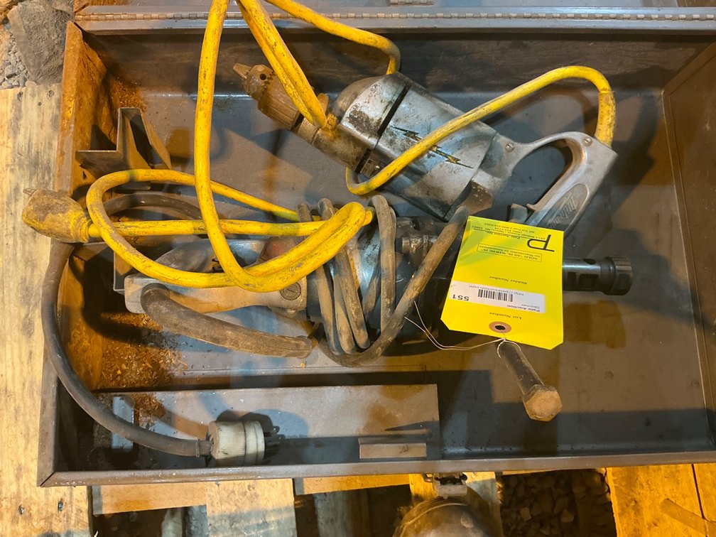(1) Van Dorn Electric Tapper, And (1) Milwaukee Model: 1120 Electric 1/2" Drill With Metal Box