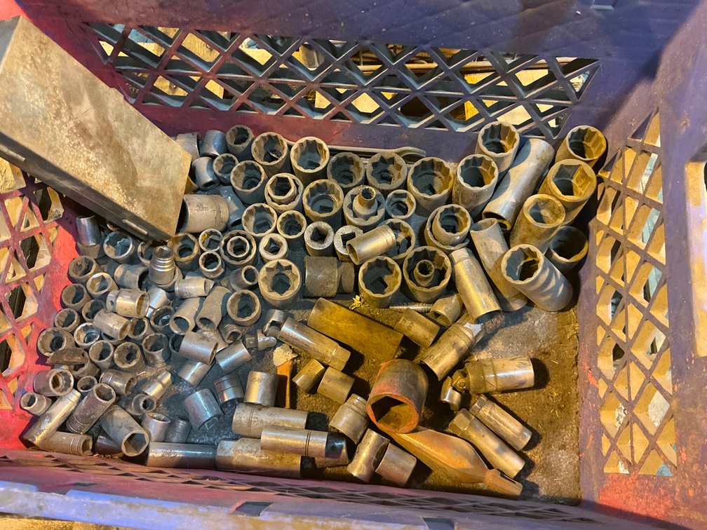 Assorted Sockets - At Least (100) Pieces, Mainly 3/8", A Few 1/2"