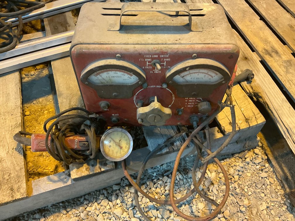 Vintage Sun Volts-Ampere Tester - Model: VAT-12, Serial: 66915 (Cords Frayed & Cracked, Cracks On Gauge Covers), And Vintage Sun Motor Compression Tester - Model: 48-46B, Serial: 22207 (Cords Frayed & Cracked)