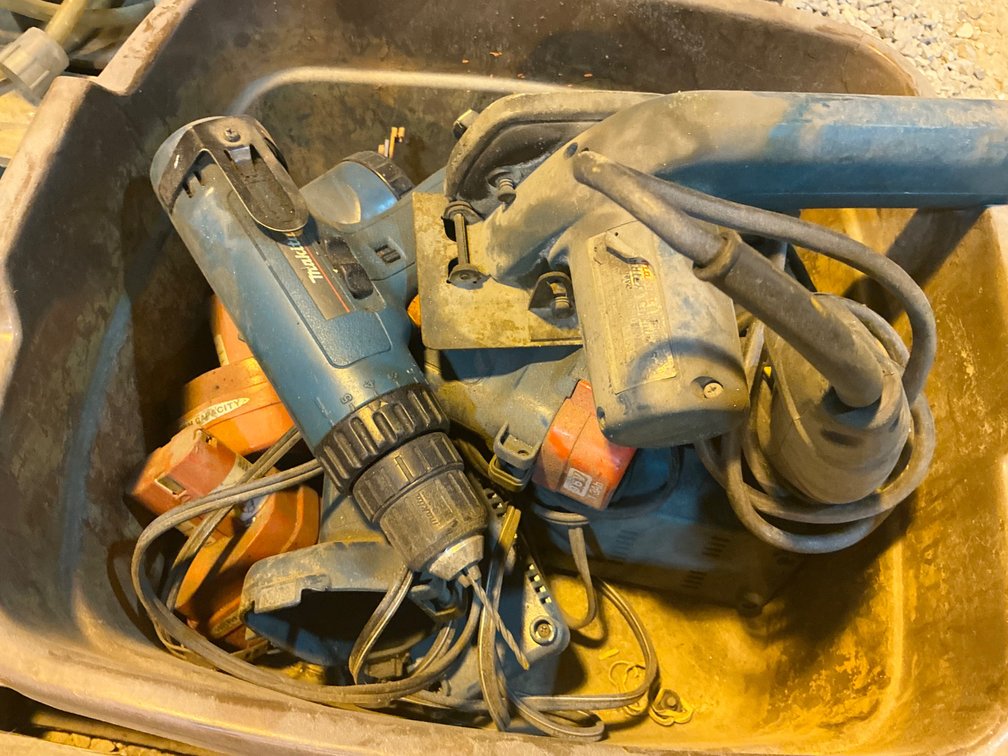 Tub Of Assorted Cordless Tools - See Description For Details
