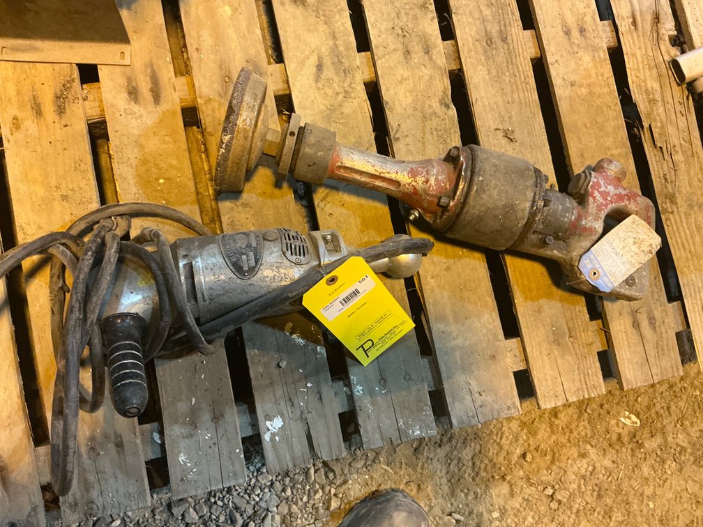 Sioux Electric Polisher - Cat. No. 1200, 115V, 1700Rpm, 5Amp (Cord Is Frayed & Cracked), And Chicago Pneumatic "Power Vane" Model: A Pneumatic Straight Grinder