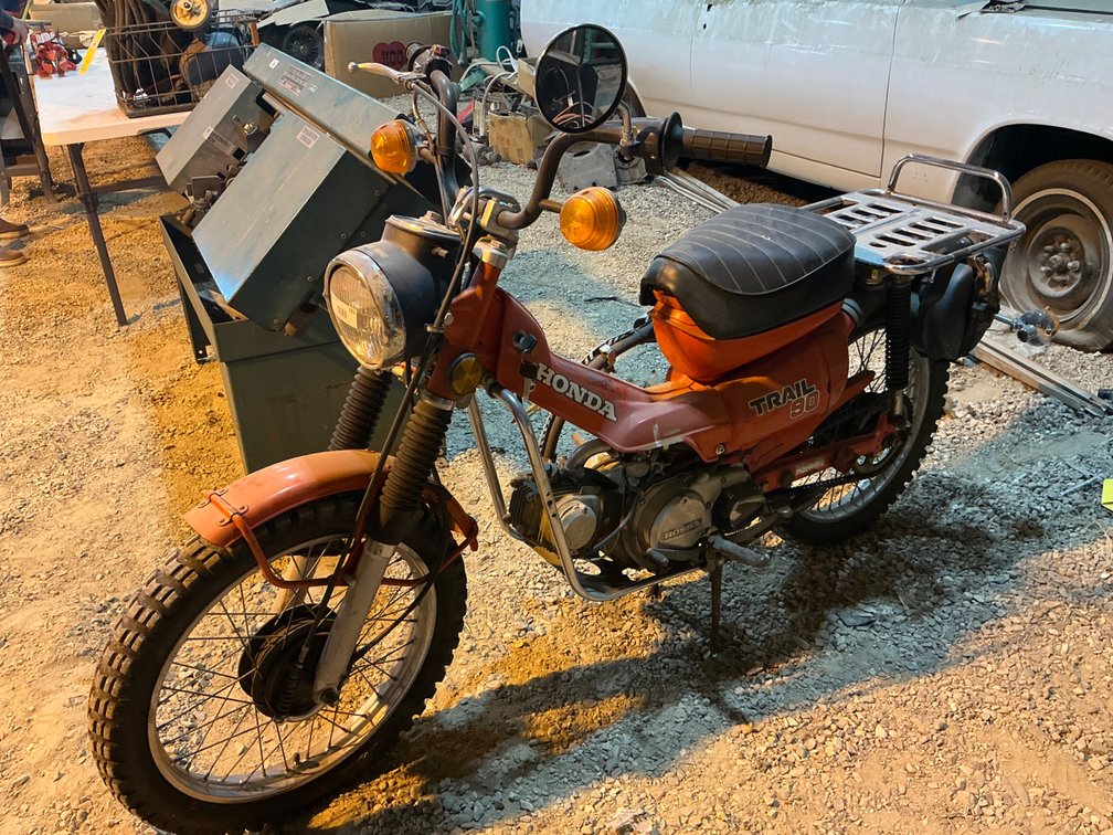 1979 Honda Trail CT90 Vintage Motorcycle - Vin: 5006027, Showing 001 On Odometer (Would Assume This Is Not Accurate), Good Rubber, Good Seat (Some Scrapes/Cracks On Plastics, Some Minor Chips On Metals)