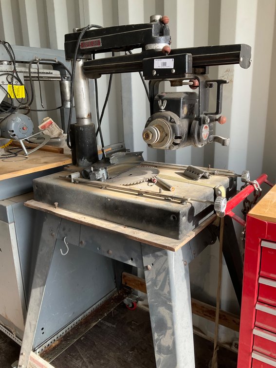 Delta Super 900 Radial Arm Saw - On Stand, with Rollers (Needs Assembly)