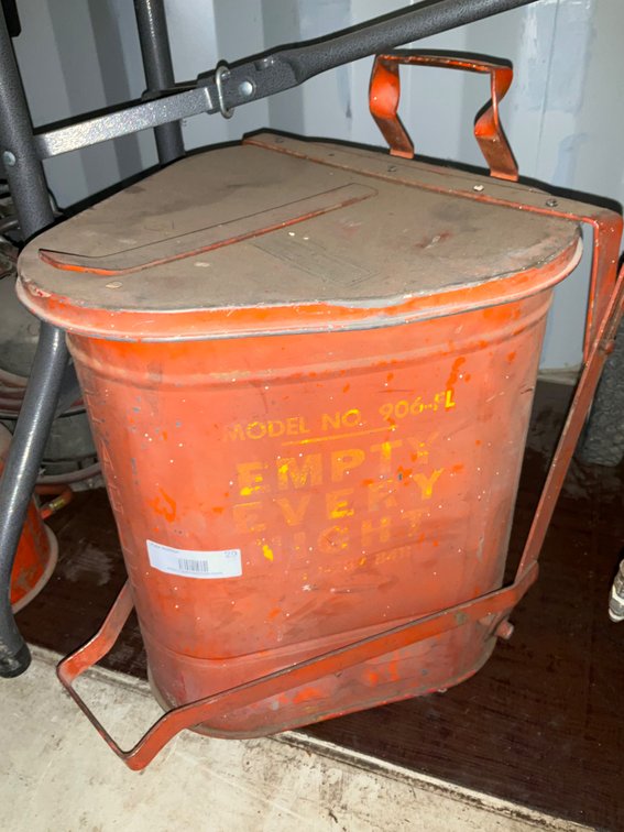 Vintage Eagle Shop Rag Bin - Model: 906-FL