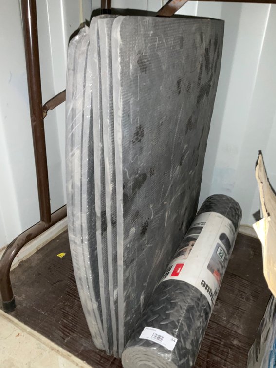 Approximately (7) Foam Anti-Fatigue Shop Tiles and (1) 12Sq.Ft. Anti-Fatigue Mat