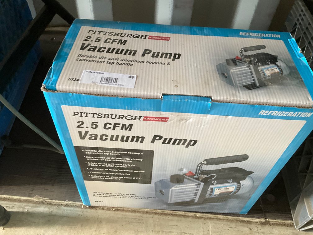 Pittsburgh 2.5Cfm Vacuum Pump