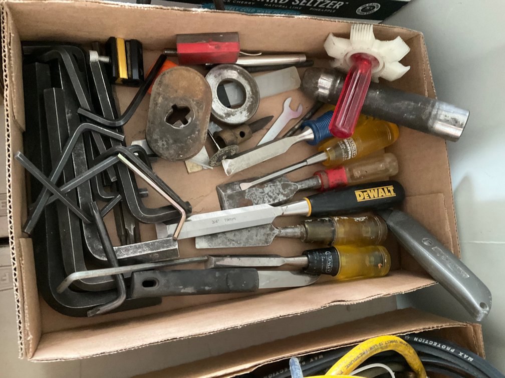 Assorted Chisels, Allen Wrenches, Radiator Fin Straightener and Other Miscellaneous