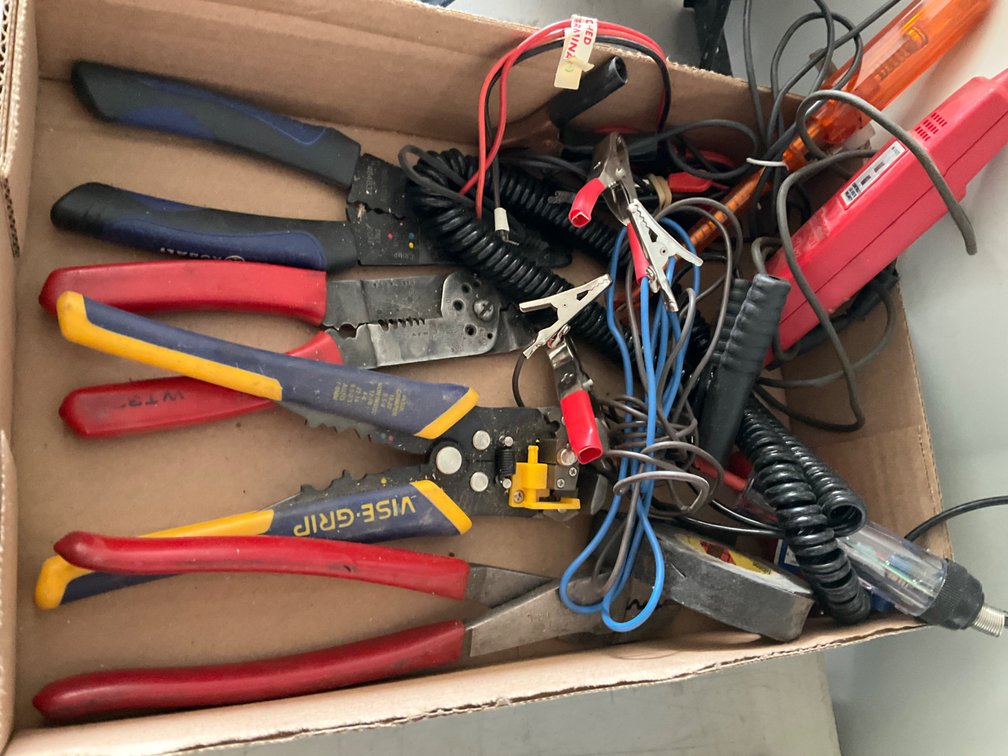 Assorted Electrical - Snap-On Continuity Tester, Test Light, Wire Strippers, Pliers, Cutters Etc.