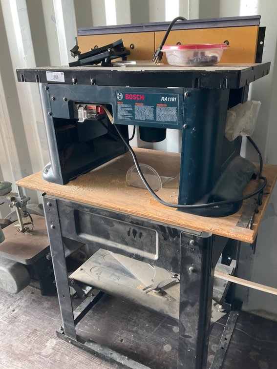 Bosch Router and Router Table on Stand with Rollers - Model: RA1181