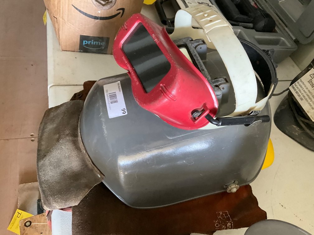 Welding Hood, Hard Hat, Welding Goggles and Leather Welding Apron