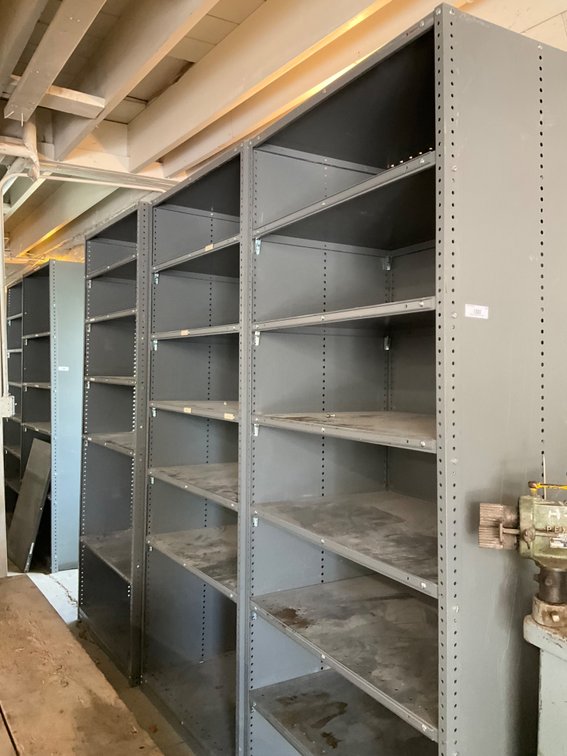 (3) Metal Shelving Units - 36"W x 87"H x 24"D