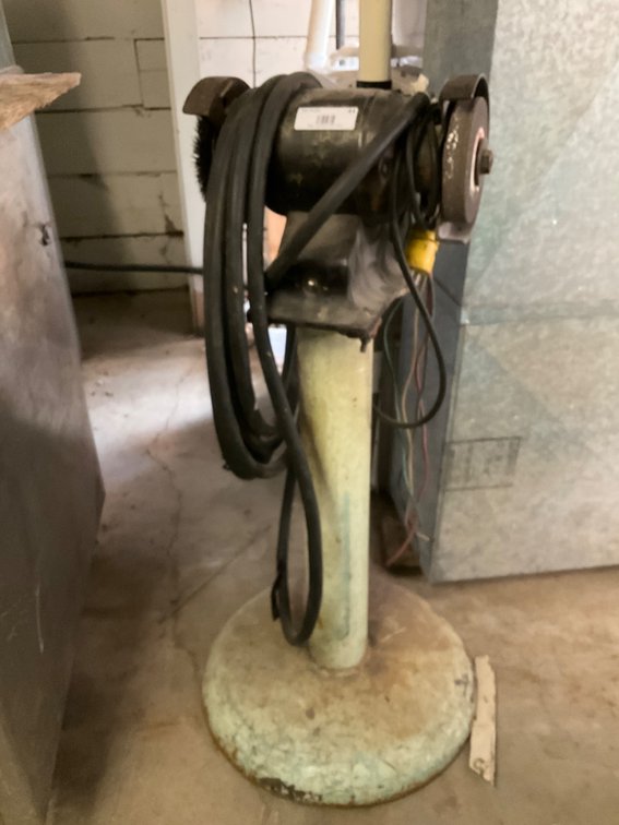 Sioux Bench Grinder on Custom Built Pedistal