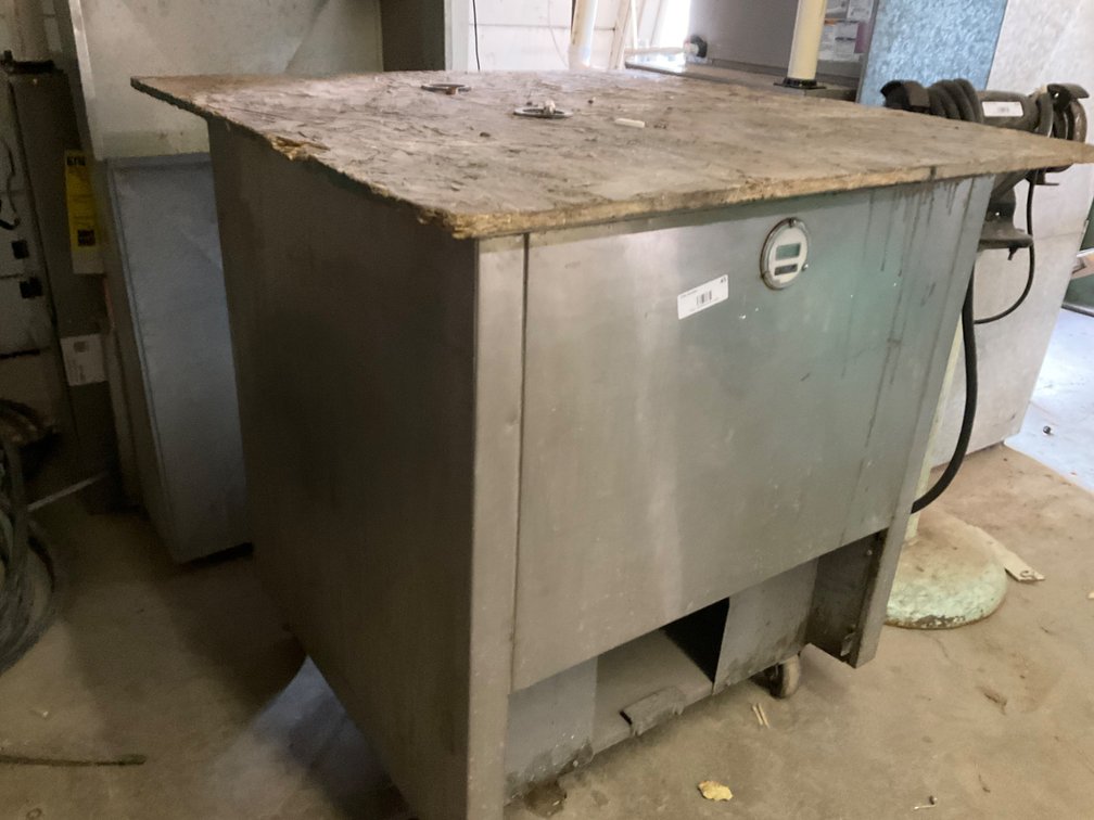 Custom Built Shop Table - Stainless Base, 36" x 36"