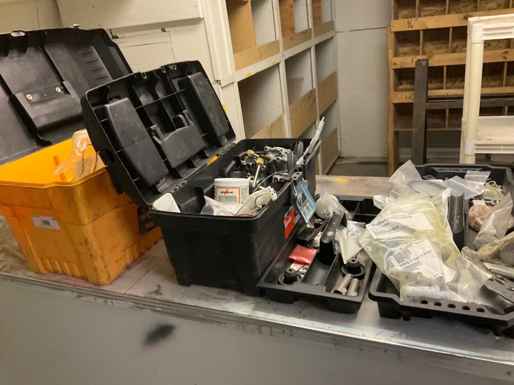 (2) Plastic Tool Boxes Container Shaver Repair Kit and Assorted Plumbing Repair Parts, Etc.